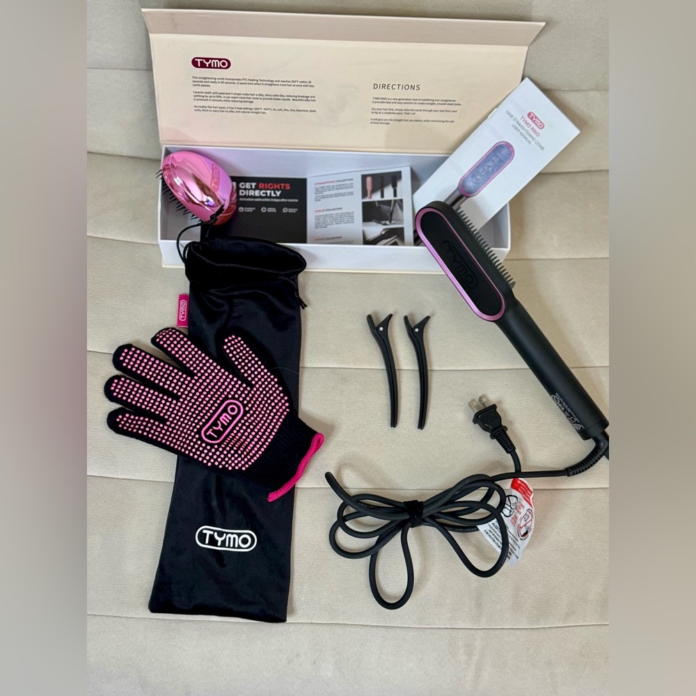 TYMO RING Hair Staightening Comb + accessories.
NWOT. Excellent condition. - Picture 3 of 16